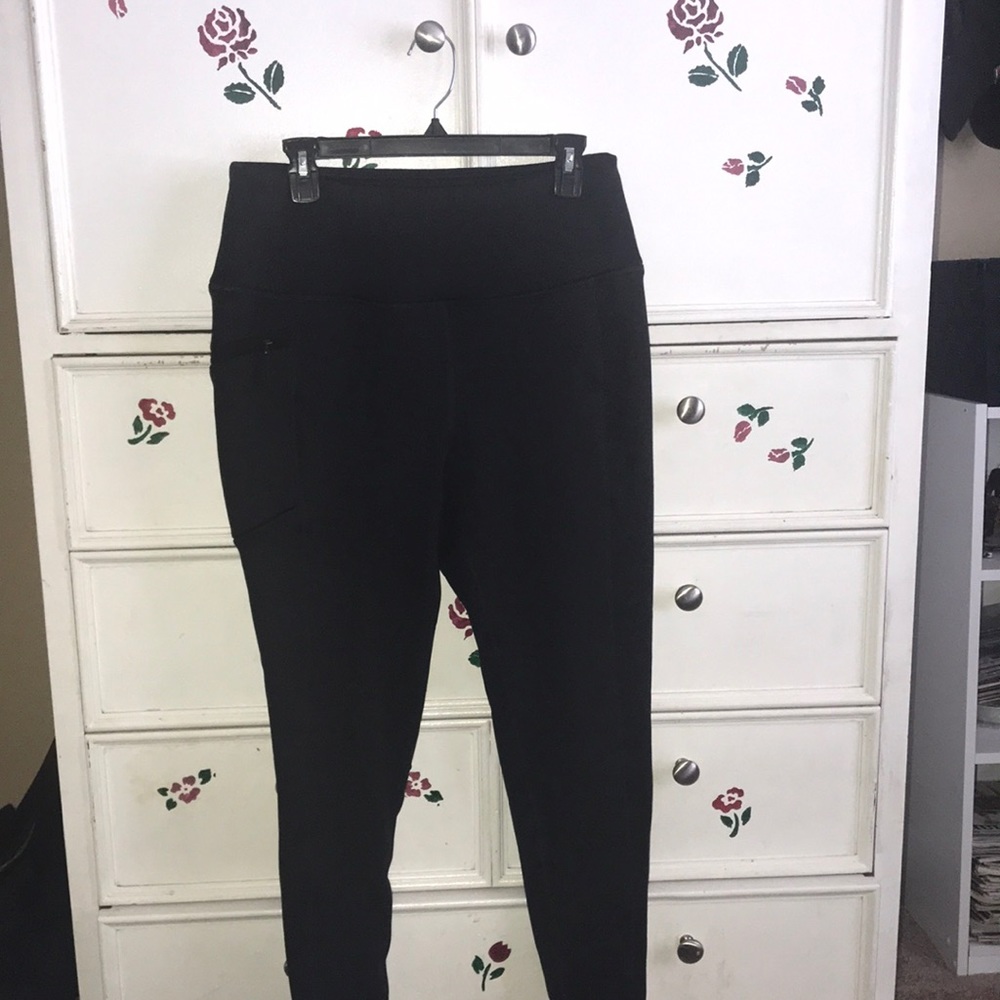 Avalanche Black Fleece Lined Leggings